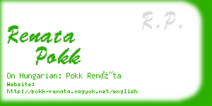 renata pokk business card